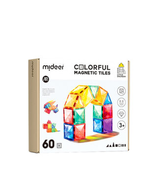 [Buy 4 for 8% off] Mideer Colourful Magnetic Tiles. 60pcs Magnetic Building Tiles
