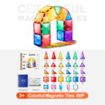 [Buy 4 for 8% off] Mideer Colourful Magnetic Tiles. 60pcs Magnetic Building Tiles