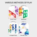 [Buy 4 for 8% off] Mideer Colorful Magnetic Tiles - Marble Run 100PCS